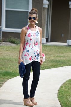 Floral Racerback + L