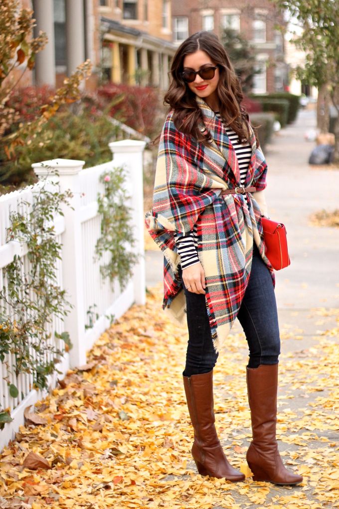 belted blanket scarf styling