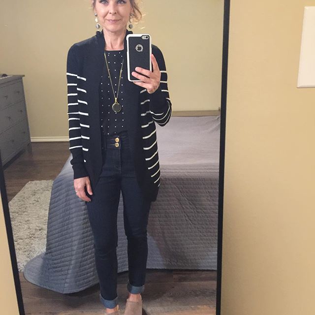 Some stripes with a little dots is always good stylechallengehellip