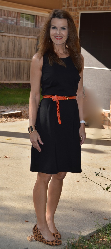 belted + leopard print wedges