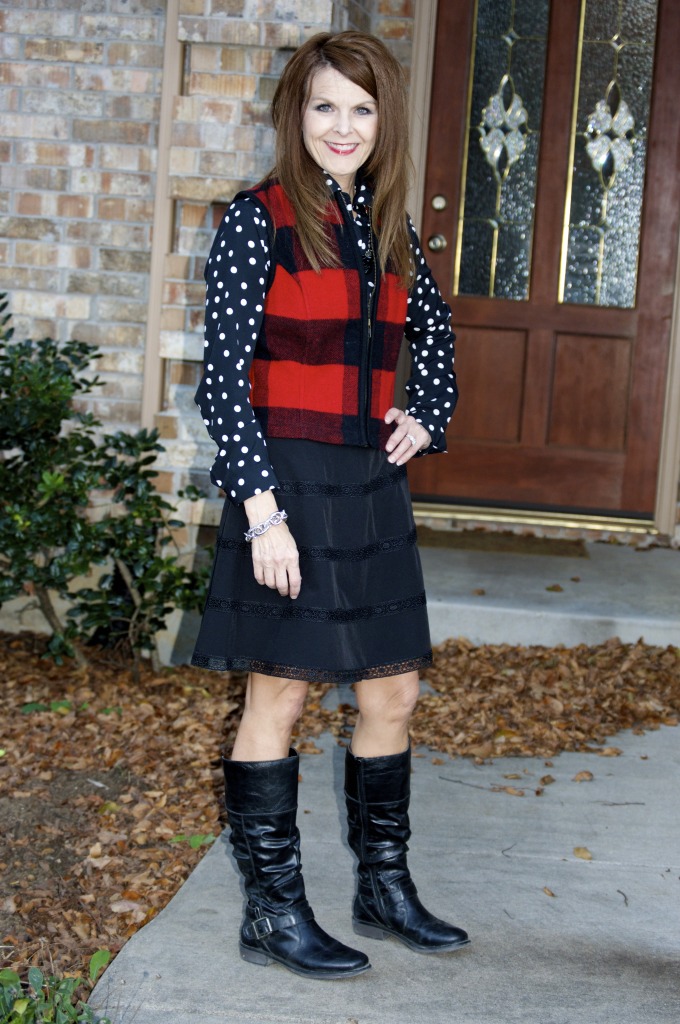 Polka dots & Buffalo plaid