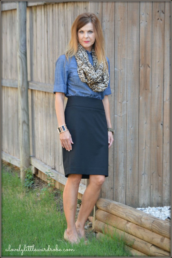 black pencil+chambray