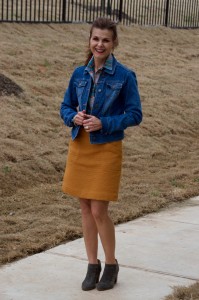 mustard skirt