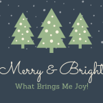 Green Trees and Snow Christmas Art Card