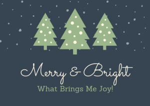 Green Trees and Snow Christmas Art Card